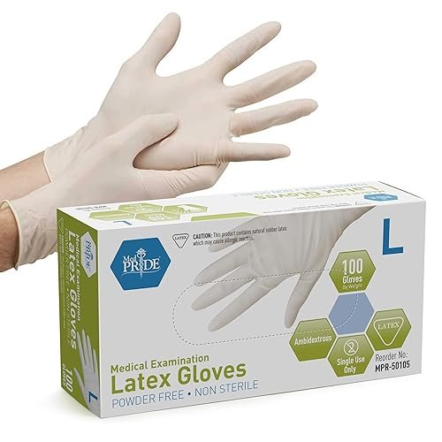 Powder free latex gloves